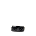 CHANEL MY PERFECT MINI FLAP BAG LAMBSKIN BLACK GHW (MICROCHIP)
