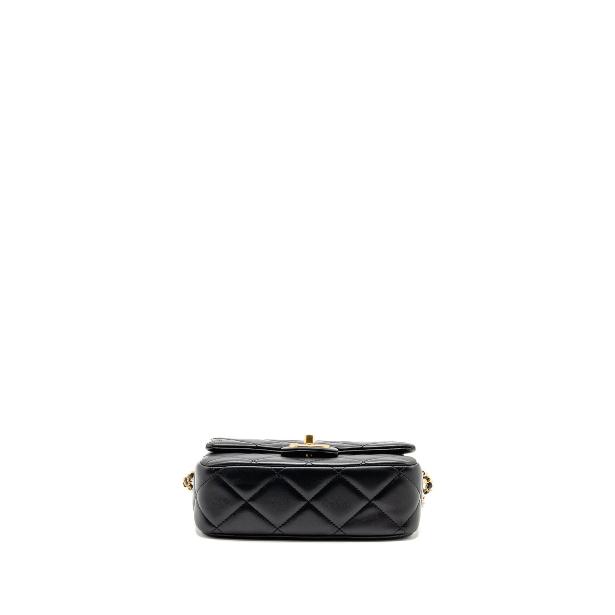CHANEL MY PERFECT MINI FLAP BAG LAMBSKIN BLACK GHW (MICROCHIP)