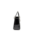 DIOR MEDIUM LADY DIOR PATENT LEATHER BLACK SHW