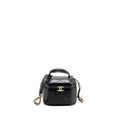 Chanel Top Handle Vendome Small Vanity Case Lambskin Black LGHW (Microchip)