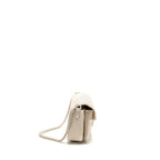 GUCCI MEDIUM GG MARMONT SHOULDER BAG WHITE MATELASSE CHEVRON LEATHER WITH WHITE HARDWARE