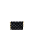 CHANEL MY PERFECT MINI FLAP BAG LAMBSKIN BLACK GHW (MICROCHIP)