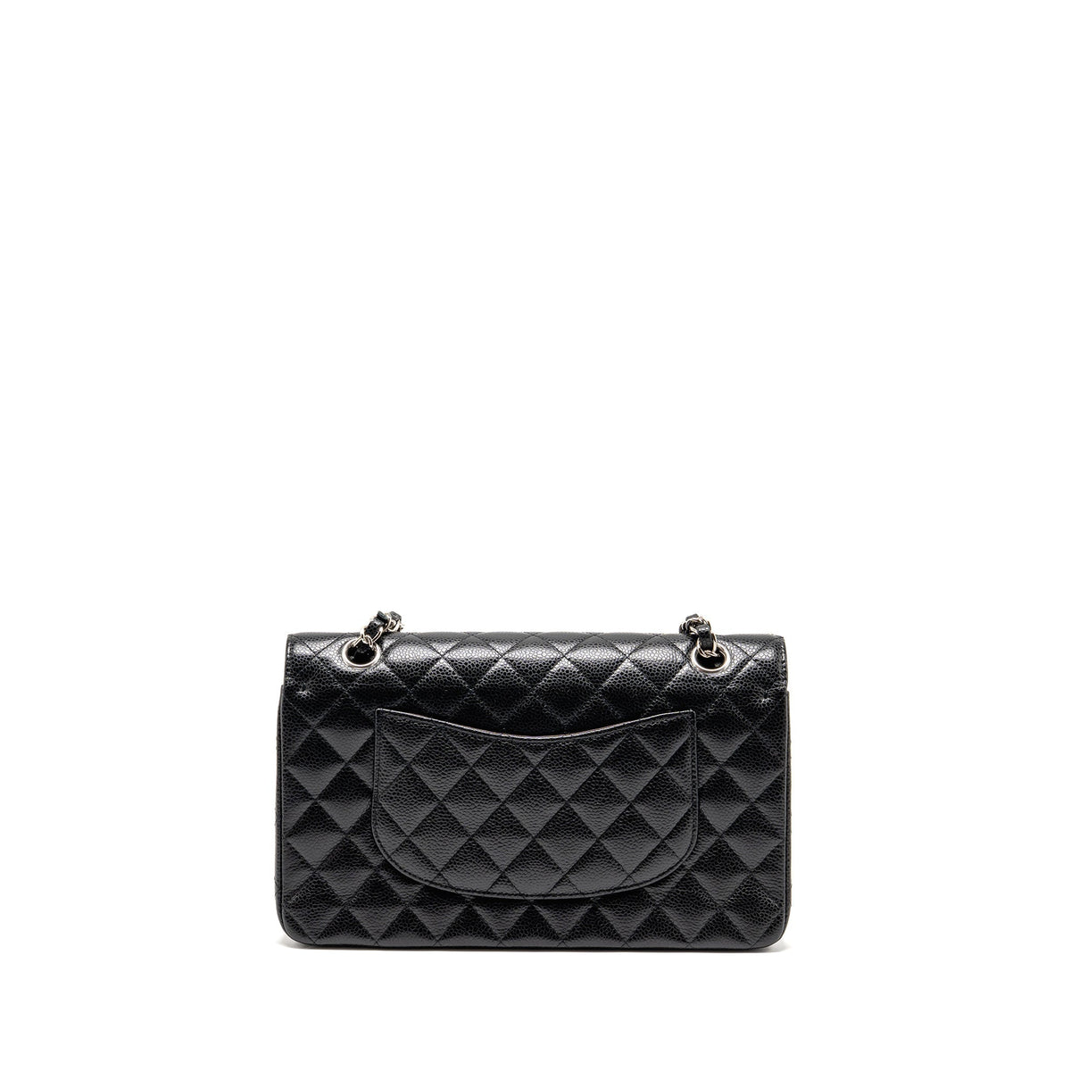 CHANEL MEDIUM CLASSIC DOUBLE FLAP BAG CAVIAR BLACK SHW