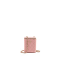Chanel mini long vanity case with chain caviar pink LGHW