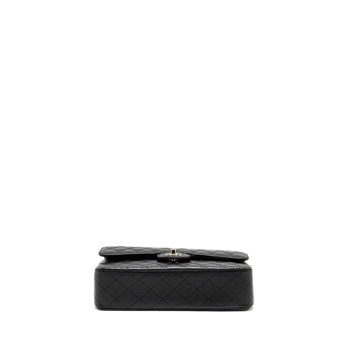 CHANEL MEDIUM CLASSIC DOUBLE FLAP BAG CAVIAR BLACK SHW