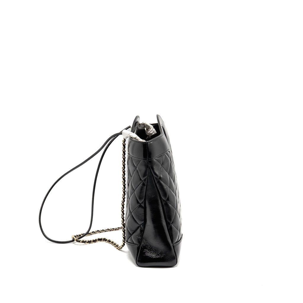 CHANEL MEDIUM 31 BAG SHINY LAMBSKIN BLACK LGHW (MICROCHIP)