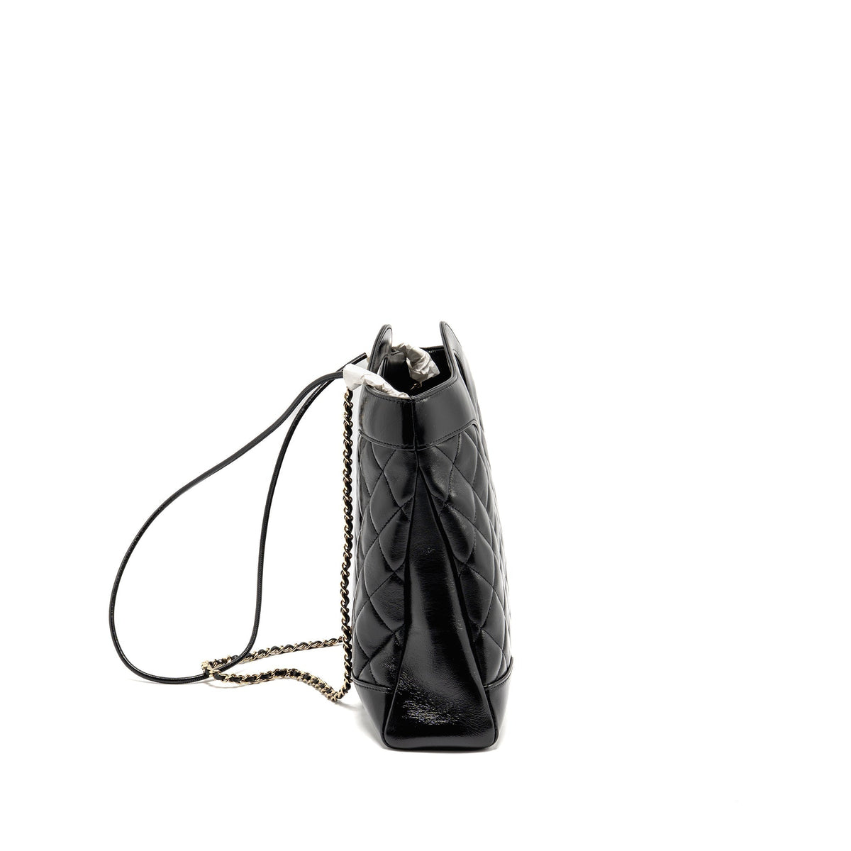 CHANEL MEDIUM 31 BAG SHINY LAMBSKIN BLACK LGHW (MICROCHIP)