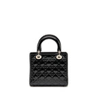 DIOR MEDIUM LADY DIOR PATENT LEATHER BLACK SHW