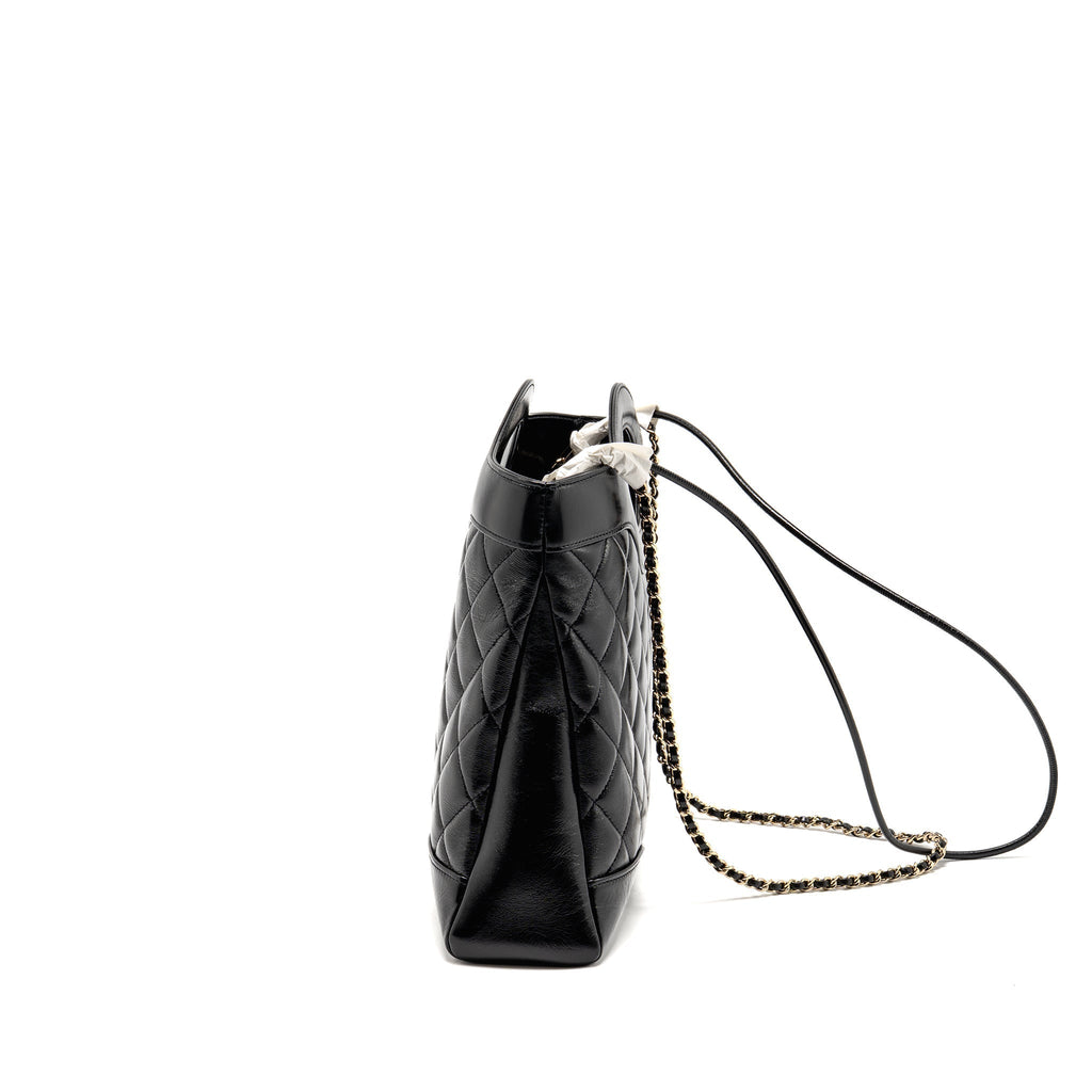 CHANEL MEDIUM 31 BAG SHINY LAMBSKIN BLACK LGHW (MICROCHIP)
