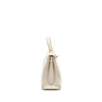 HERMES KELLY 25 EVERCOLOR BLANC GHW