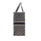 DIOR LARGE BOOK TOTE BLUE DIOR OBLIQUE EMBROIDERY