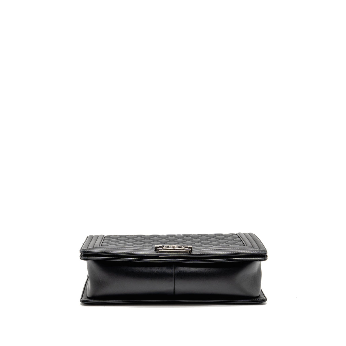 CHANEL NEW MEDIUM BOY BAG CALFSKIN BLACK RUTHENIUM HARDWARE