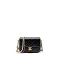 CHANEL MY PERFECT MINI FLAP BAG LAMBSKIN BLACK GHW (MICROCHIP)