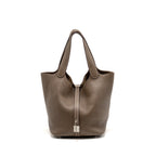 Hermes Picotin 22 Lock Bag Clemence Etoupe SHW