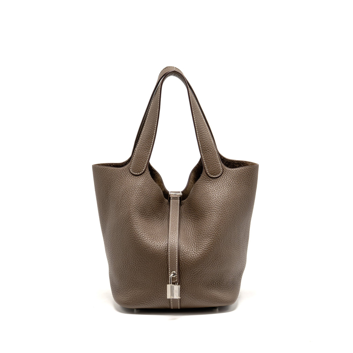 Hermes Picotin 22 Lock Bag Clemence Etoupe SHW