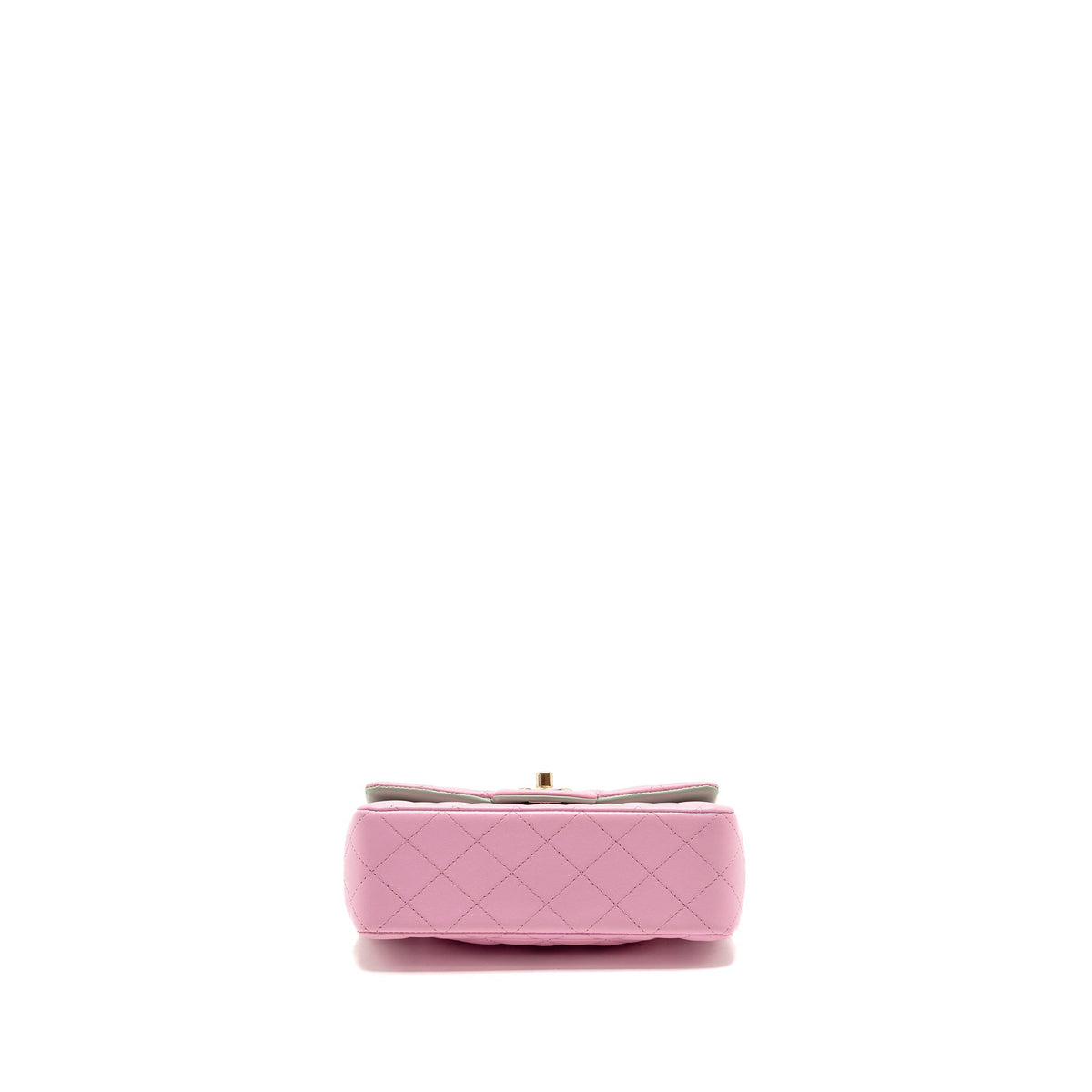 Chanel Top Handle Mini Rectangular Flap Bag Lambskin pink / Light Green LGHW (Microchip)