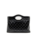 CHANEL MEDIUM 31 BAG SHINY LAMBSKIN BLACK LGHW (MICROCHIP)