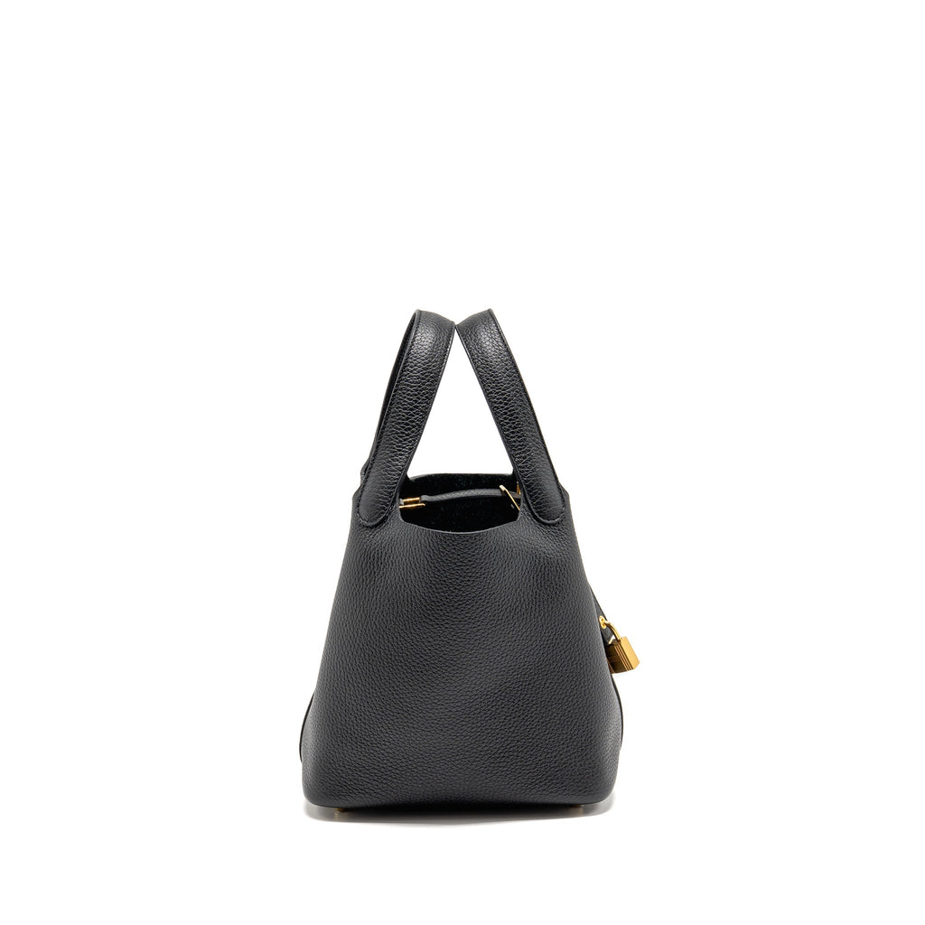 Hermes Picotin 18 Lock Bag Clemence BLACK GHW
