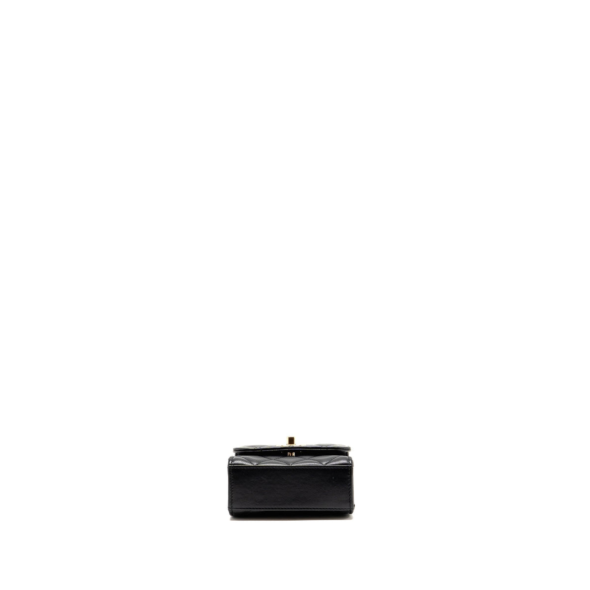CHANEL MINI TRENDY CC CLUTCH WITH CHAIN LAMBSKIN BLACK LGHW