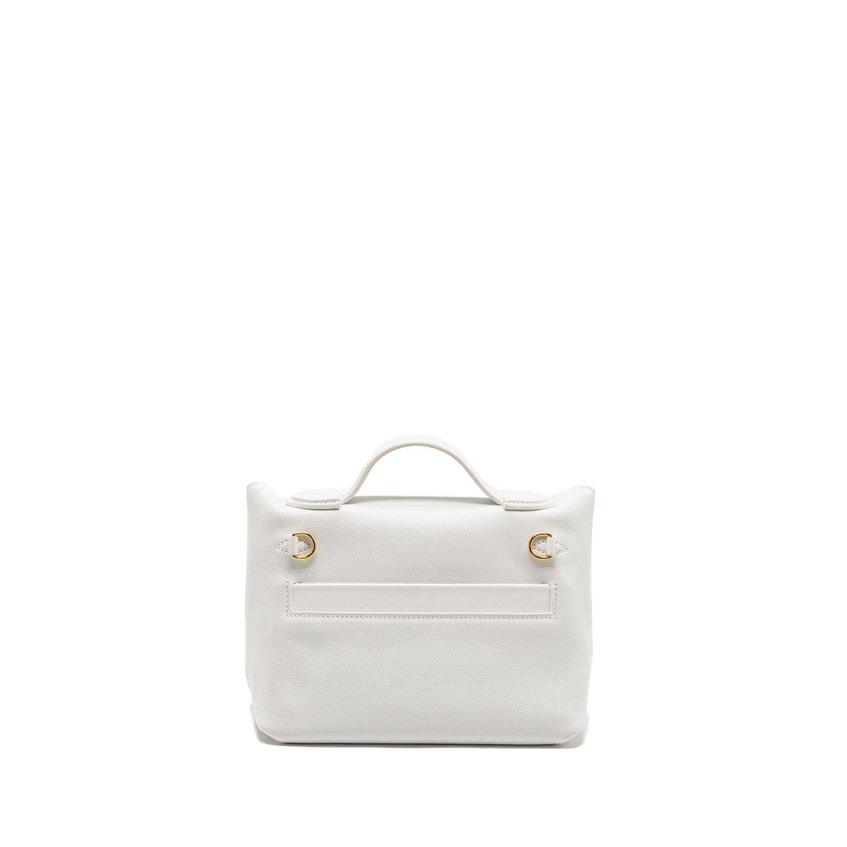 HERMES MINI 2424 24/24-21 BAG EVERCOLOR/SWIFT NEW WHITE GHW