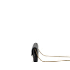 DIOR DIORADDICT WALLET ON CHAIN CANNAGE LEATHER BLACK GHW