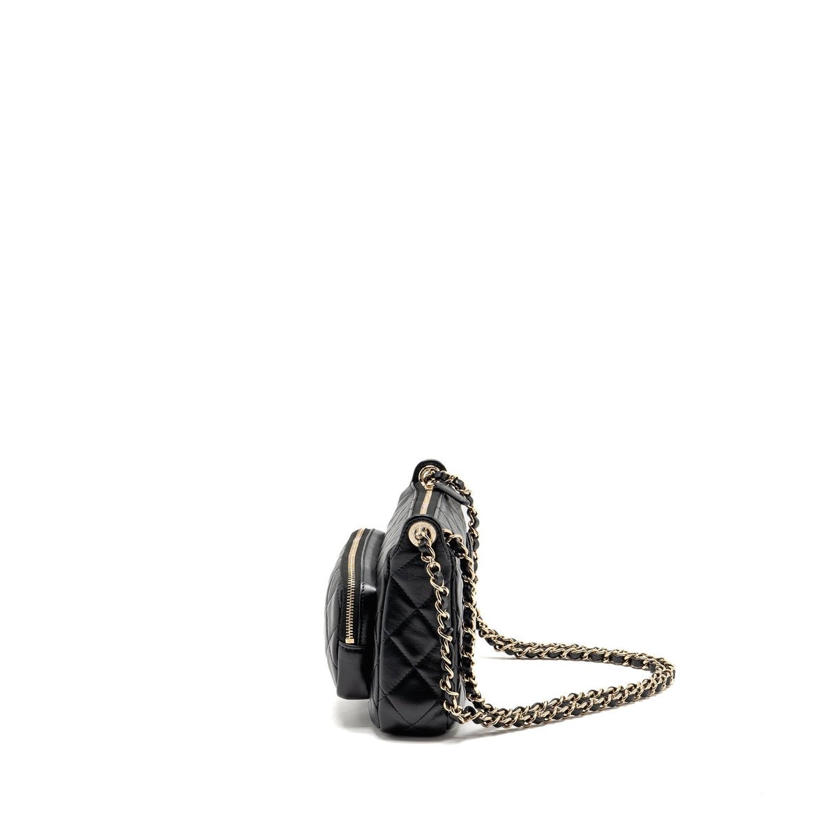 CHANEL 25C CAMERA BAG LAMBSKIN BLACK LGHW (MICROCHIP)