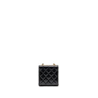 CHANEL MINI TRENDY CC CLUTCH WITH CHAIN LAMBSKIN BLACK LGHW
