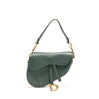 DIOR MEDIUM SADDLE BAG CALFSKIN DARK GREEN GHW