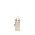 DIOR MINI LADY DIOR LIZARD WITH CRYSTAL WHITE LGHW