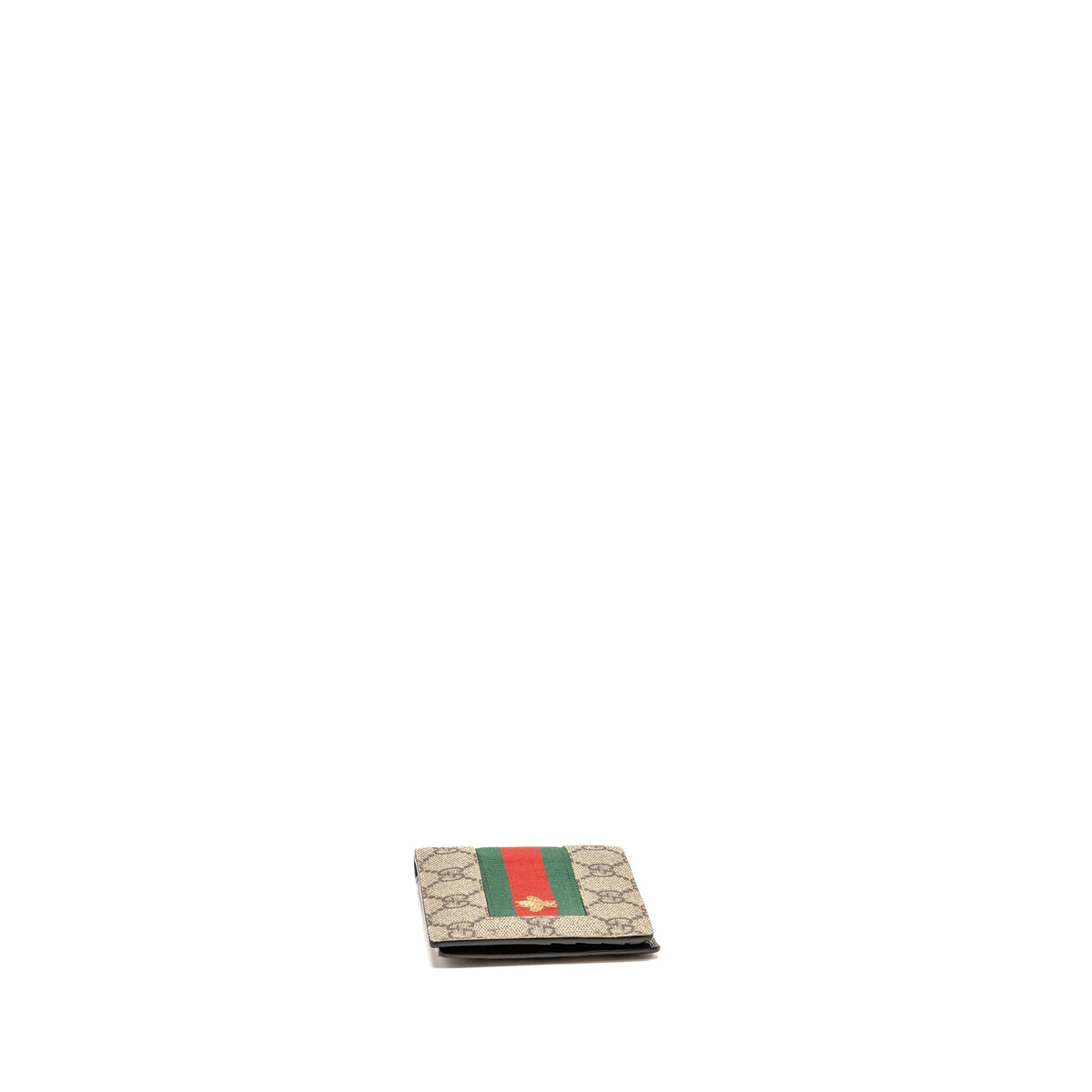 Gucci web compact wallet gg supreme canvas beige/multicoloured