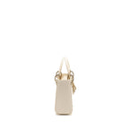 DIOR MINI LADY DIOR LIZARD WITH CRYSTAL WHITE LGHW