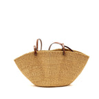 Loewe Anagram Shell Basket Tote Bag Raffia/Leather Brown/beige