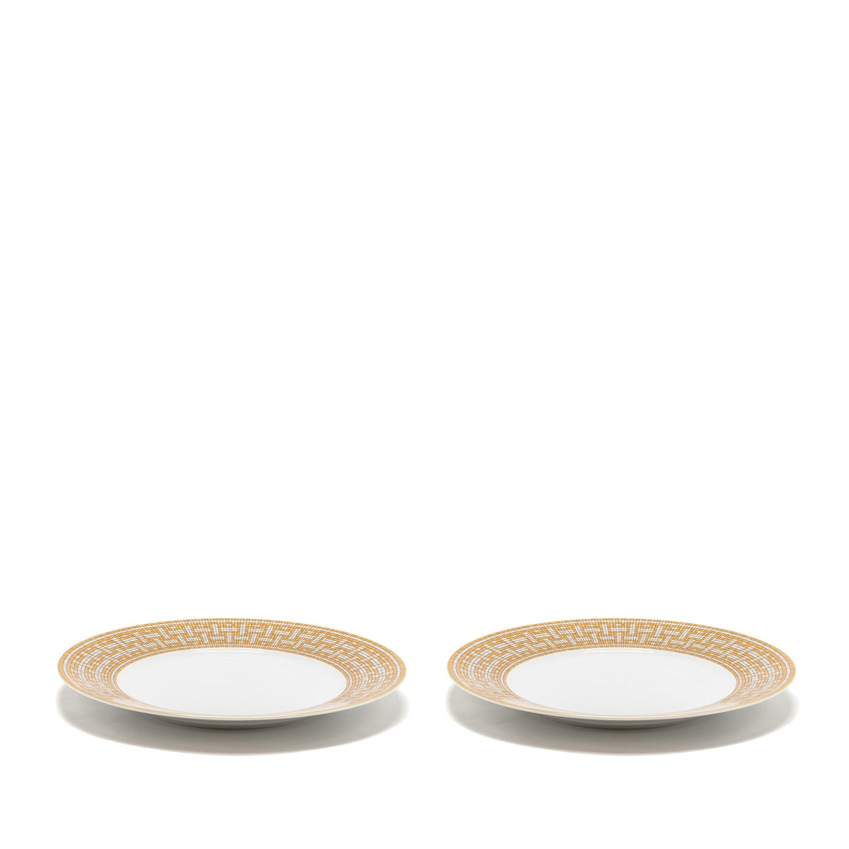 HERMES ASSIETTE MOSAIQUE AU 24 GOLD DINNER PLATES MULTICOLOUR (SELL IN A SET)