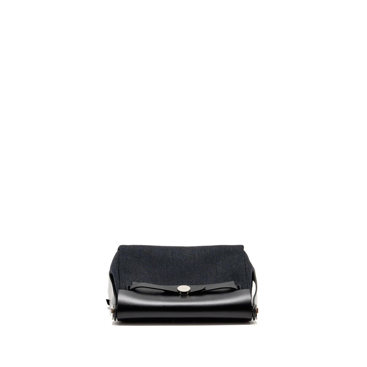 HERMES HERBAG MINI CANVAS/HUNTER LEATHER BLACK SHW