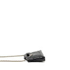 CHANEL 24C MINI 31 CLUTCH WITH CHAIN SHINY CALFSKIN BLACK LGHW (MICROCHIP)
