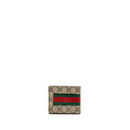 Gucci web compact wallet gg supreme canvas beige/multicoloured