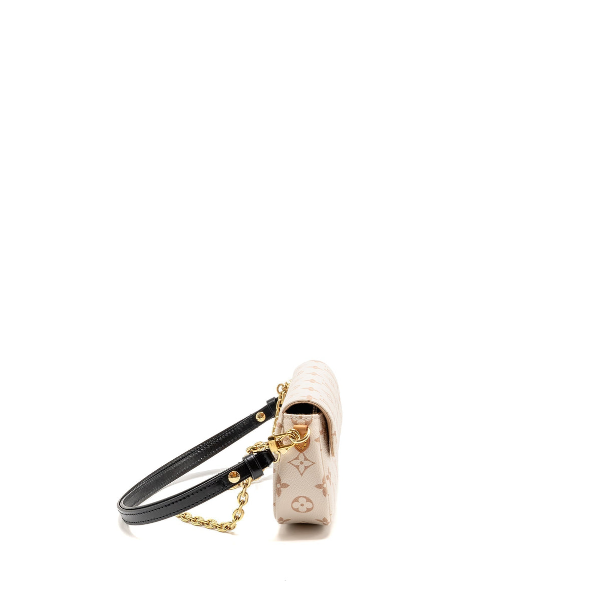 LOUIS VUITTON IVY WALLET ON CHAIN MONOGRAM DUNE CANVAS BEIGE/CREAM GHW