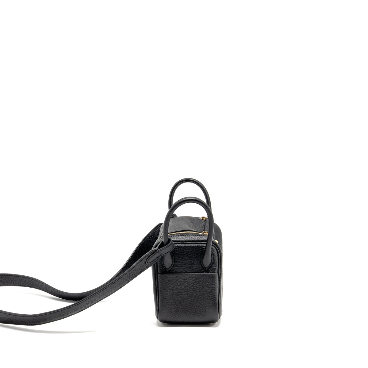 HERMES MINI LINDY II CLEMENCE BLACK GHW