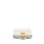 Hermes Mini 24/24 2424-21 Bag Evercolor/Swift Blanc GHW