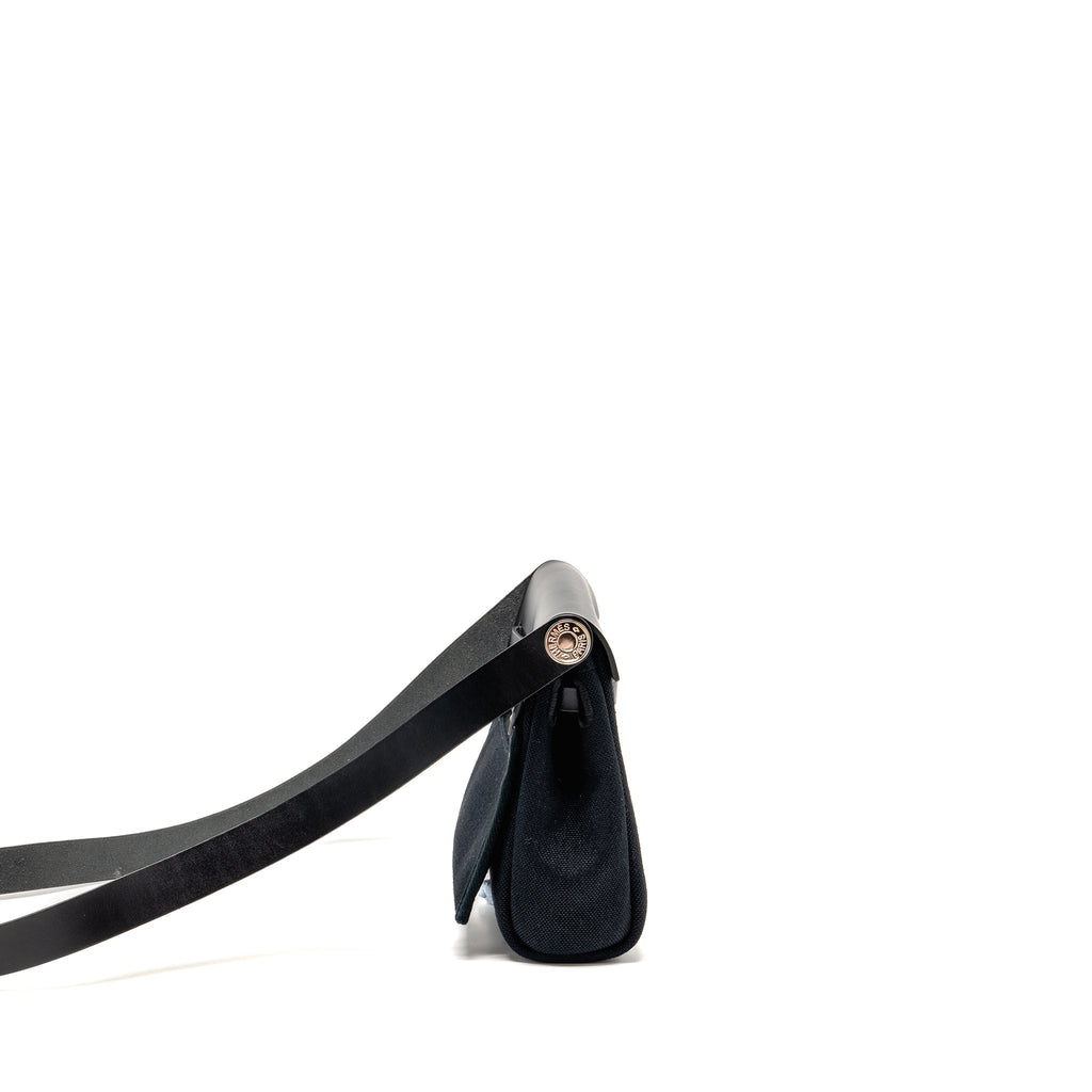 HERMES HERBAG MINI CANVAS/HUNTER LEATHER BLACK SHW