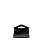 CHANEL 24C MINI 31 CLUTCH WITH CHAIN SHINY CALFSKIN BLACK LGHW (MICROCHIP)