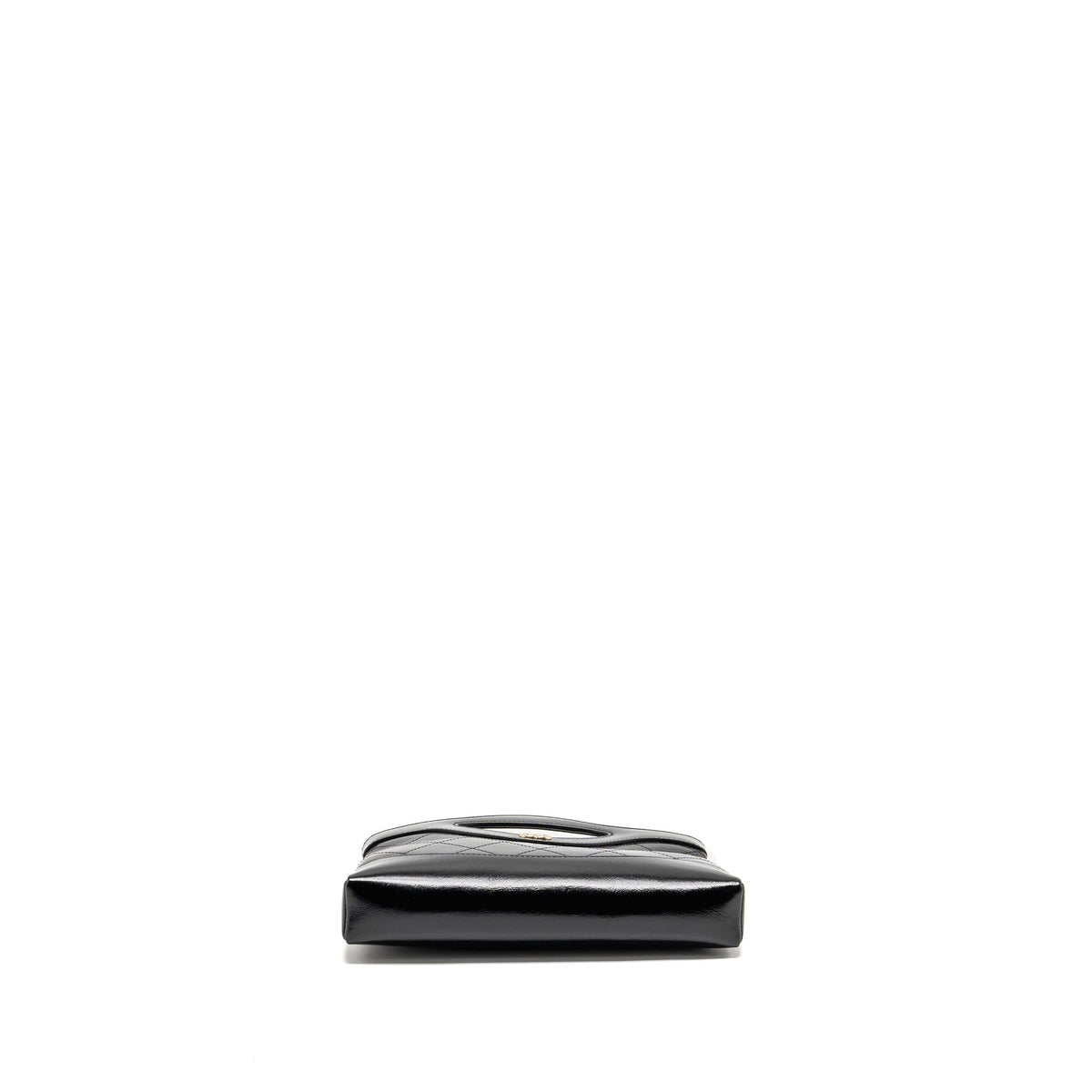 CHANEL 24C MINI 31 CLUTCH WITH CHAIN SHINY CALFSKIN BLACK LGHW (MICROCHIP)