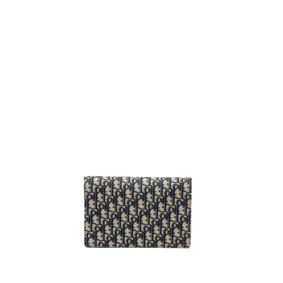 DIOR SADDLE POUCH DIOR OBLIQUE CANVAS BLUE GHW