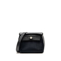 HERMES HERBAG MINI CANVAS/HUNTER LEATHER BLACK SHW
