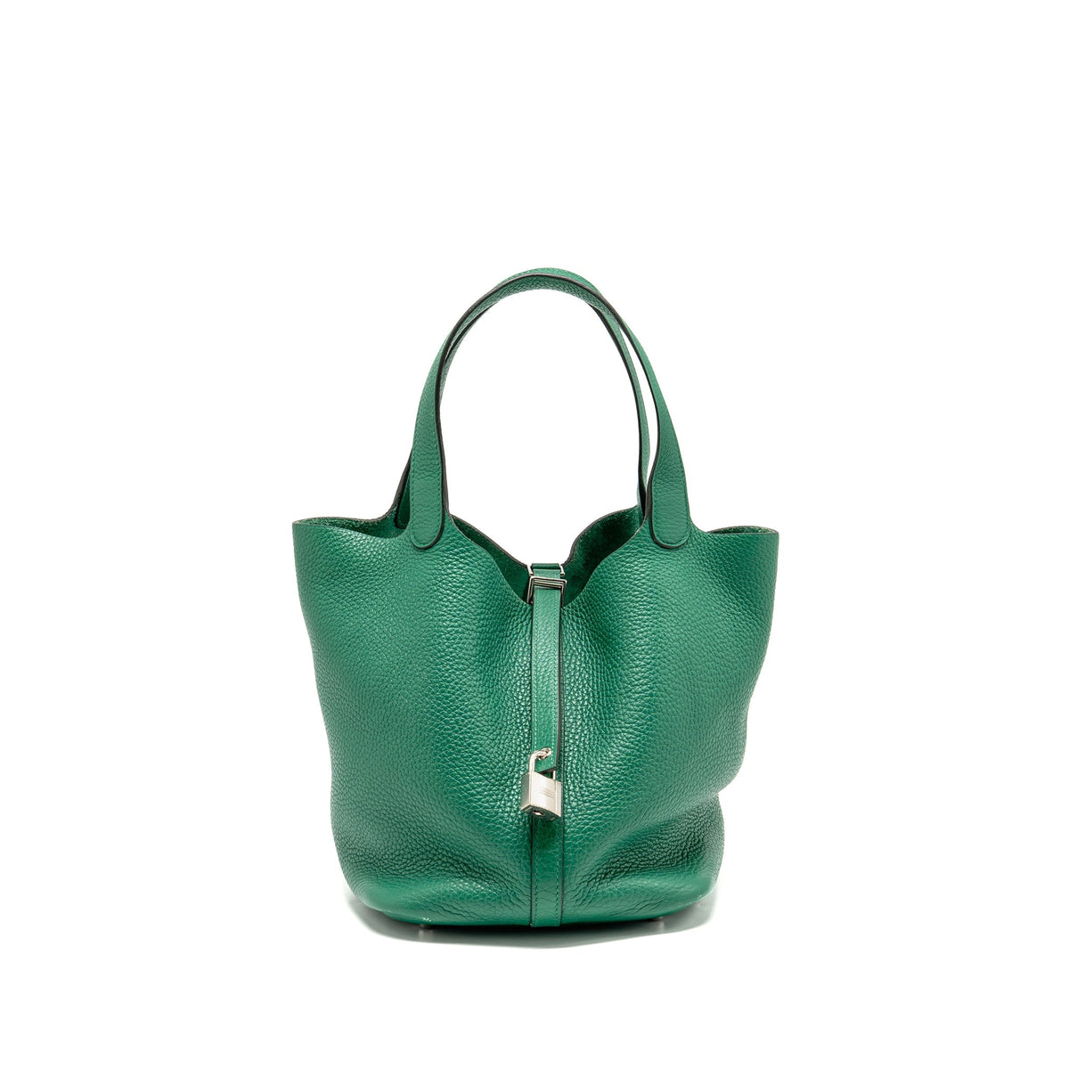 Hermes Picotin 22 Lock Bag Clemence Vert Vertigo SHW