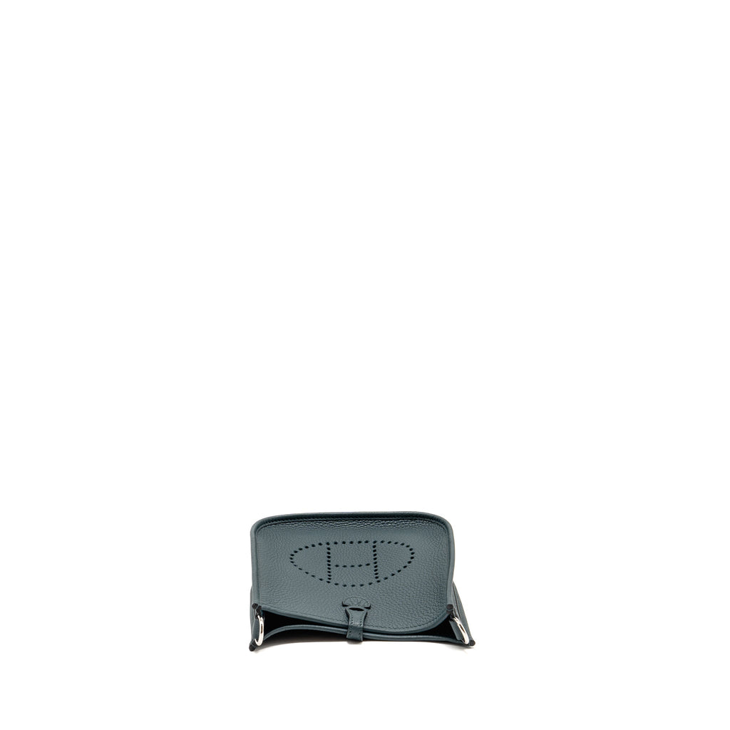 Hermes Mini Evelyne Clemence Vert Cypres SHW
