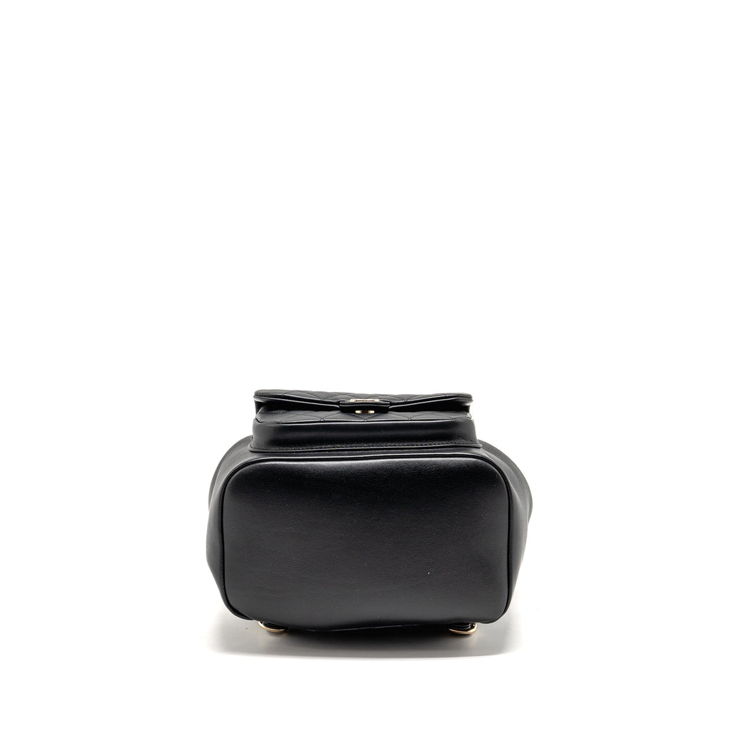 CHANEL LARGE DUMA BACKPACK CALFSKIN BLACK LGHW (MICROCHIP)