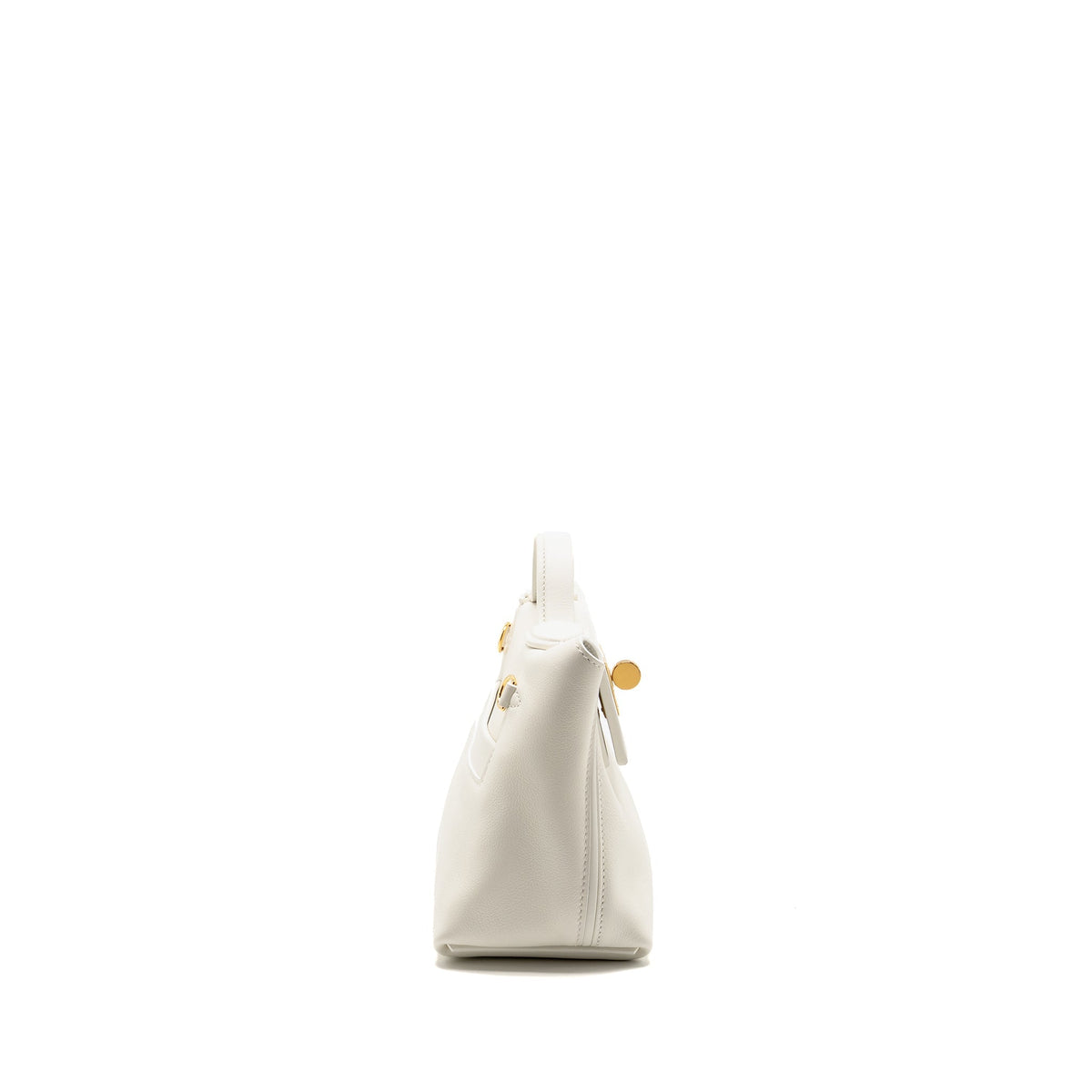 Hermes Mini 24/24 2424-21 Bag Evercolor/Swift Blanc GHW
