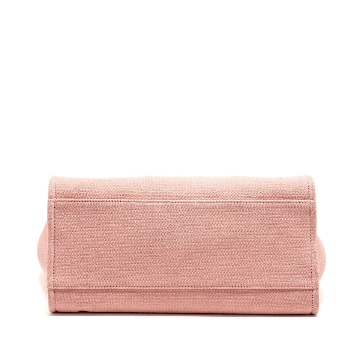 CHANEL DEAUVILLE TOTE BAG CANVAS/LEATHER PINK/WHITE SHW (MICROCHIP)