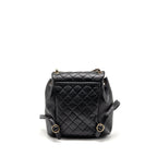 CHANEL LARGE DUMA BACKPACK CALFSKIN BLACK LGHW (MICROCHIP)